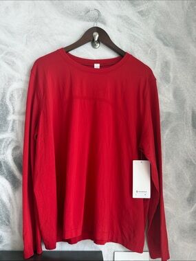 Lululemon Swiftly Relaxed Long Sleeve Oxford Red Size 14 NWT Running Shirt ❤️
